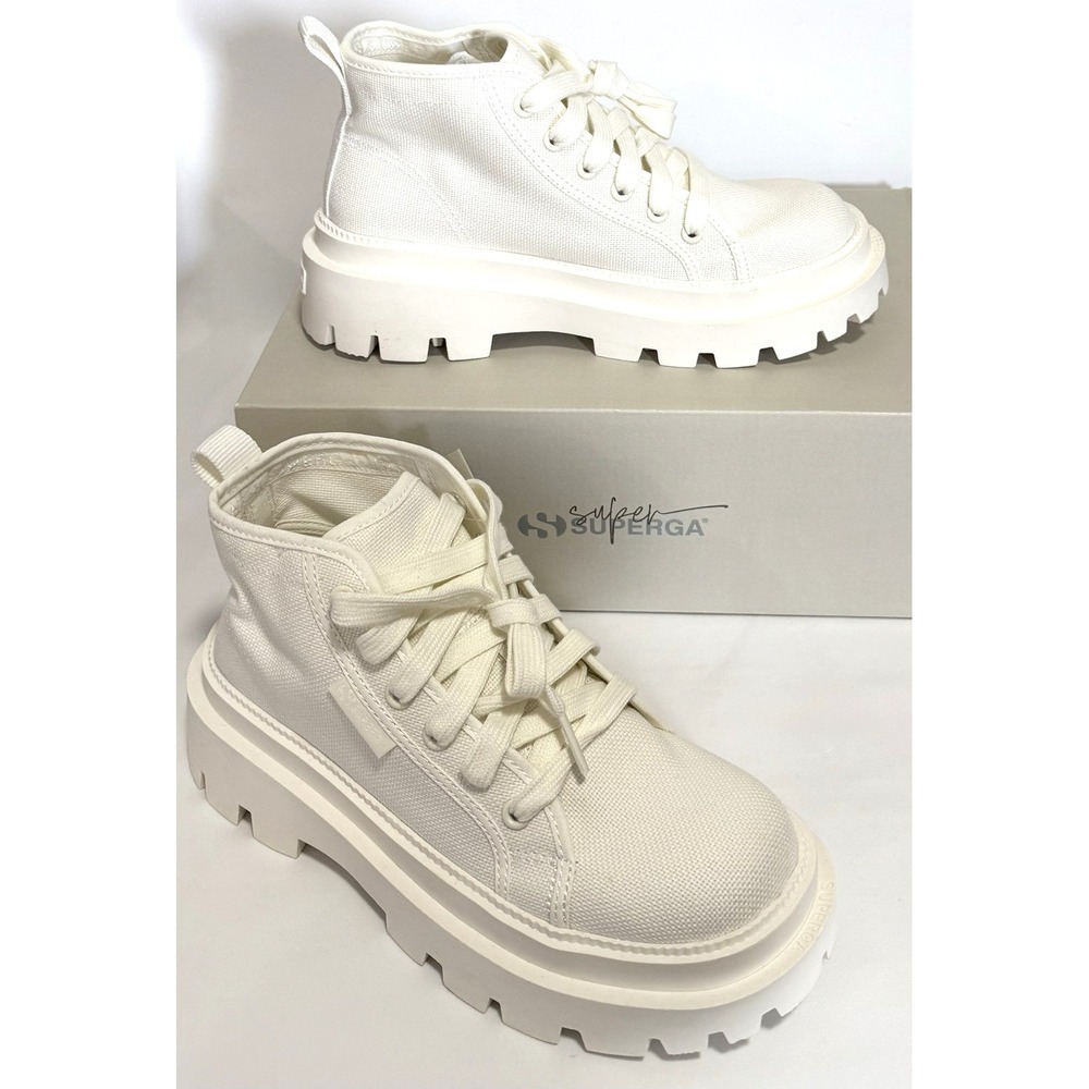 Superga Shoes Women's Size 6.5/Men's 5 Canvas Beige 3051 Alpina Apex Mid Boots